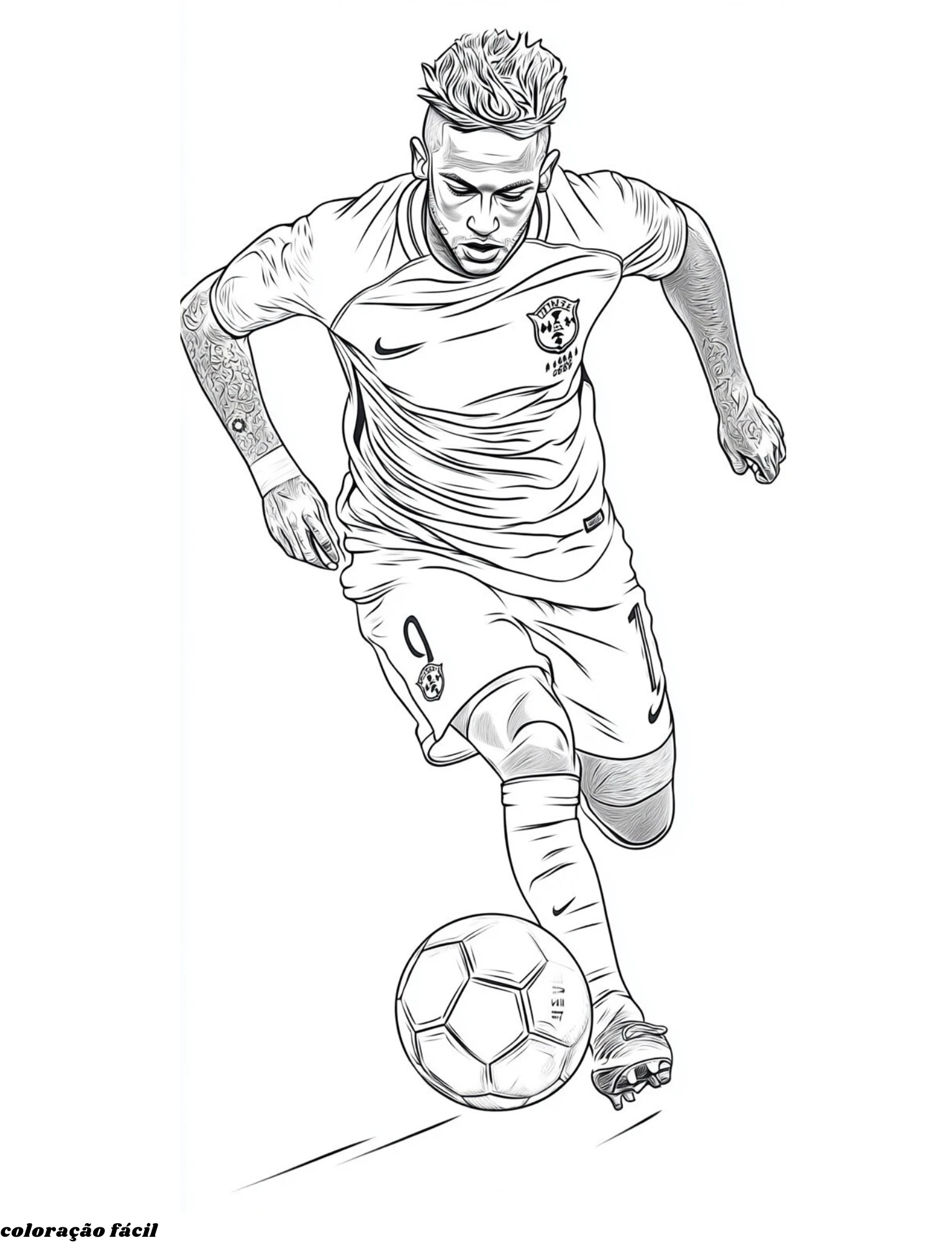 desenhos de neymar para colorir
