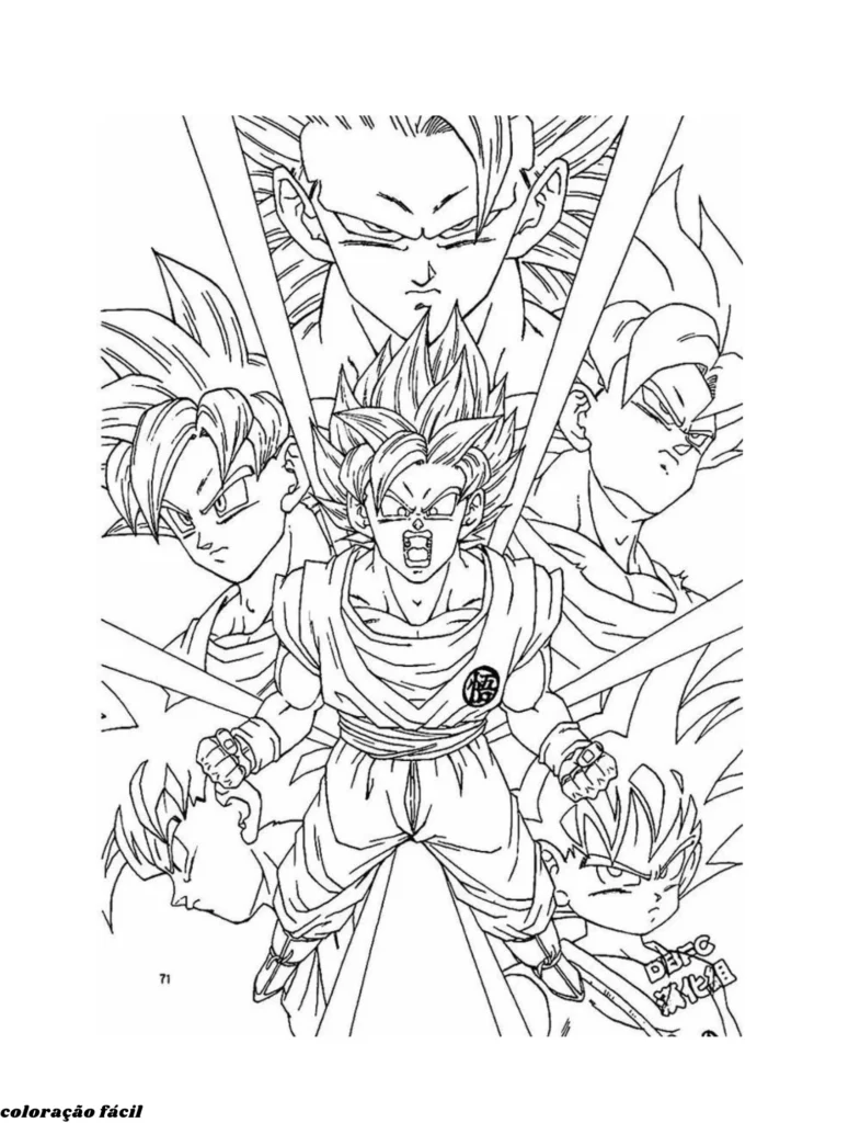 desenhos para imprimir goku