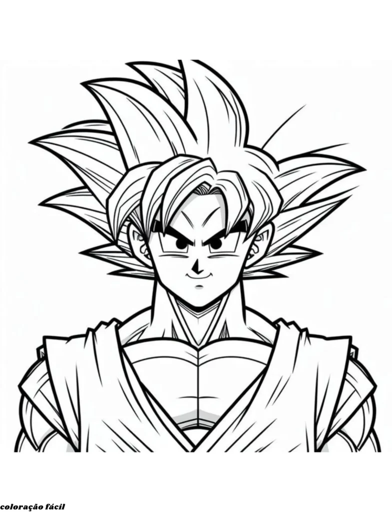 dragon ball z para colorir goku super sayajin