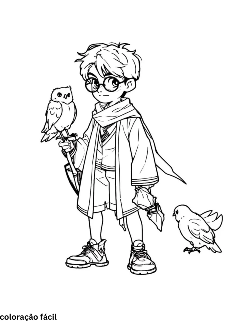 livro de colorir do harry potter