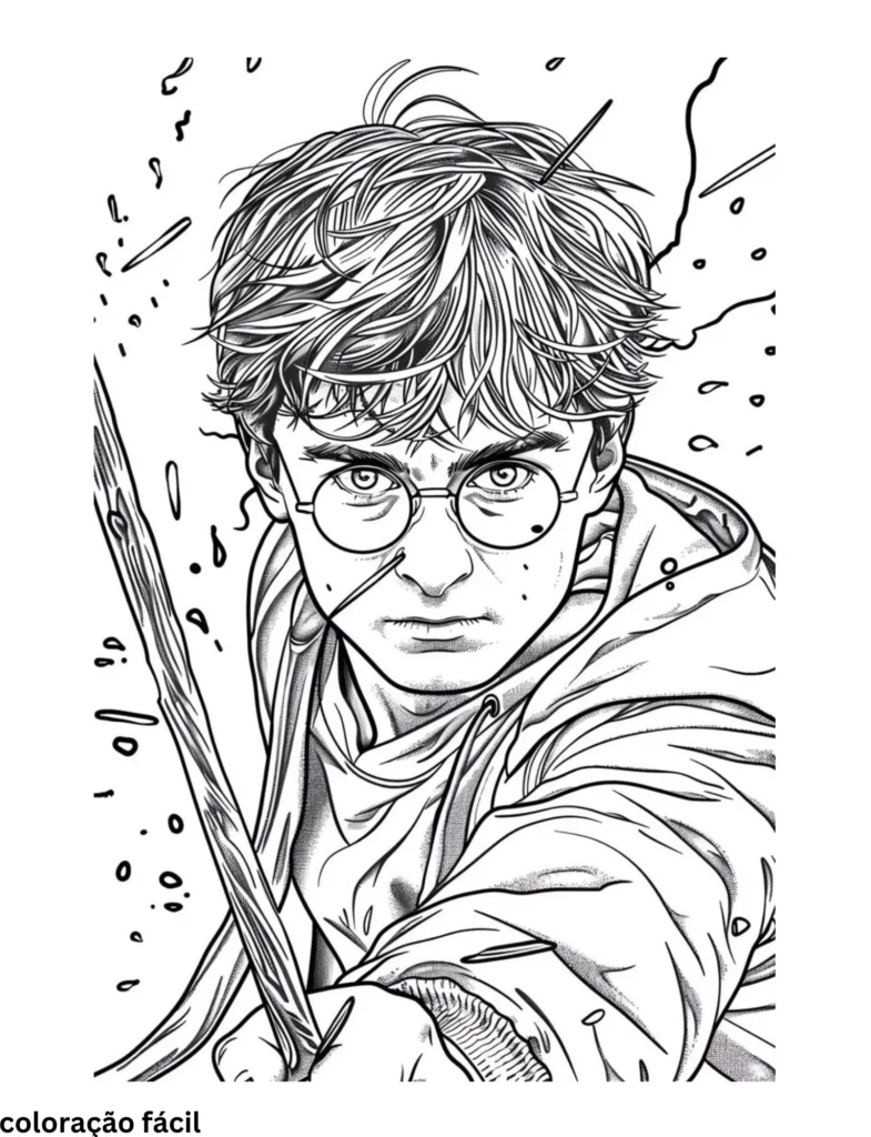 150 desenhos de harry potter para colorir