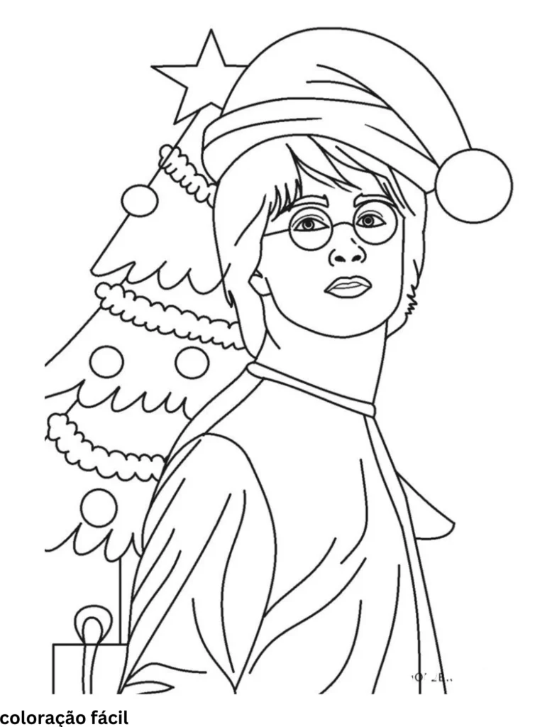 desenhos para colorir harry potter kawaii