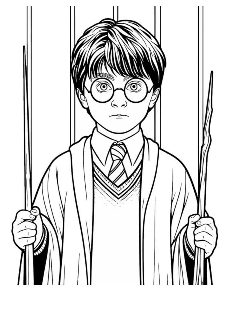 harry potter para imprimir e colorir