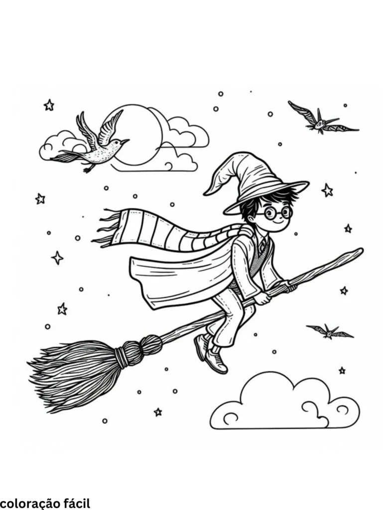desenhos para pintar harry potter