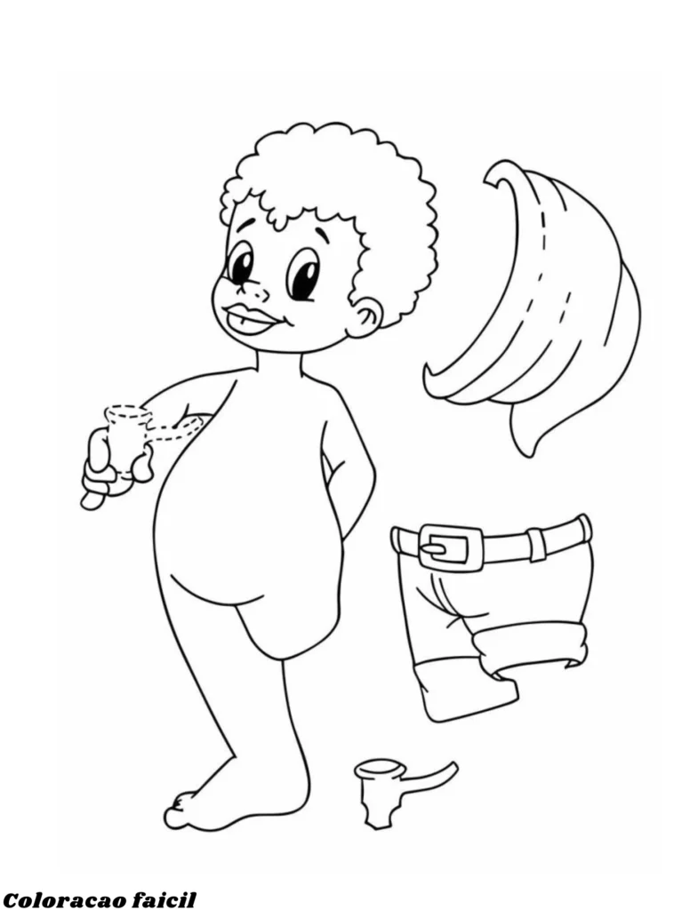 desenho de saci para colorir
