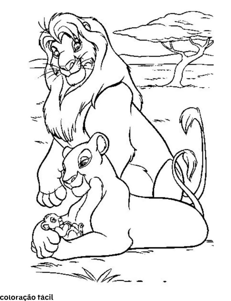 desenhos do rei leao para imprimir