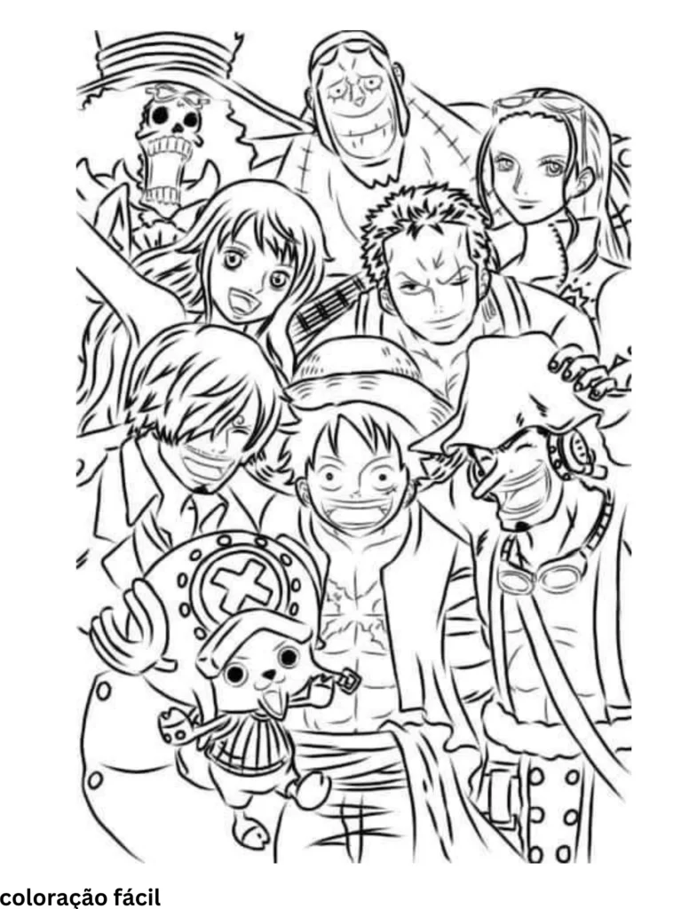 luffy para colorir