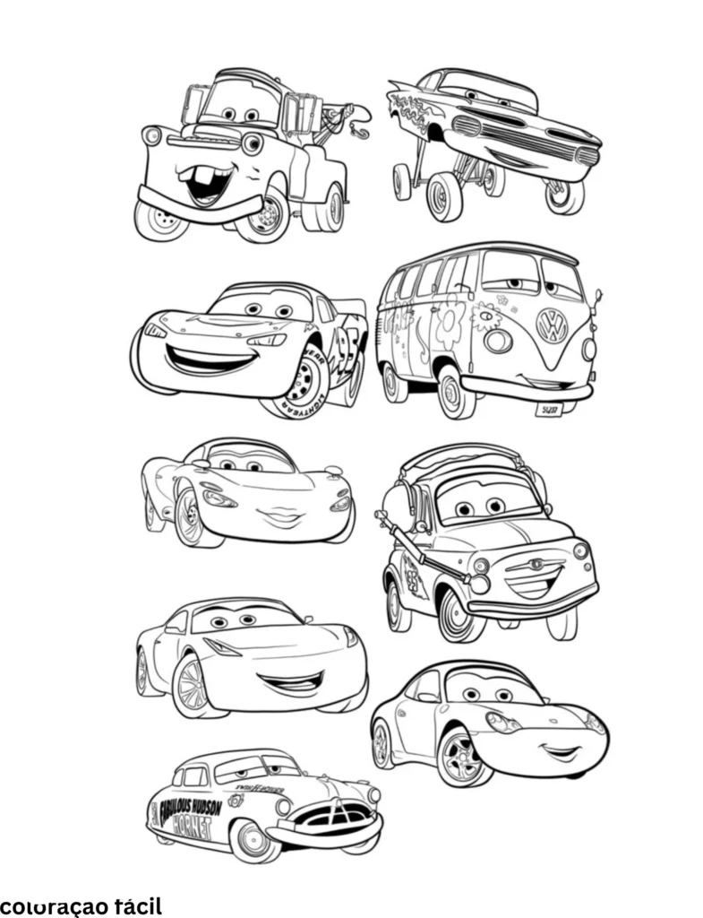 desenho para colorir relampago mcqueen