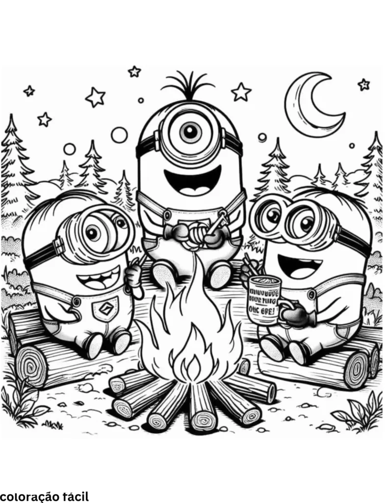 desenhos minions para pintar