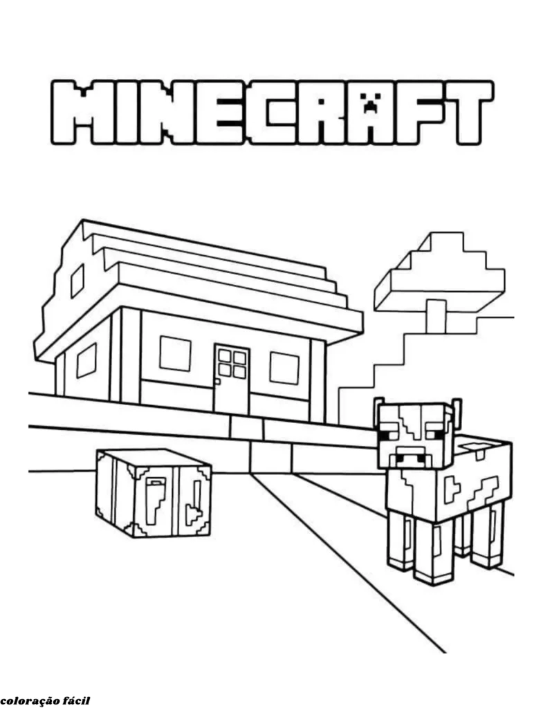 desenho minecraft para colorir e imprimir