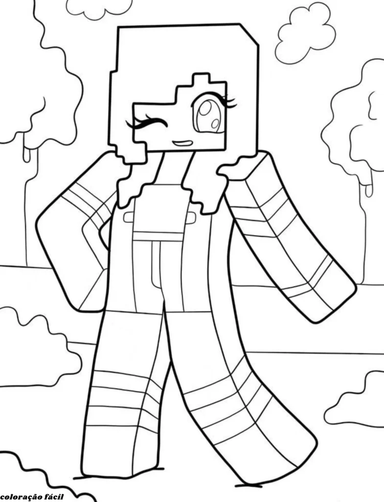 minecraft para colorir