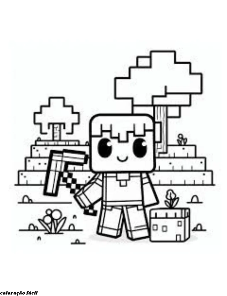 desenho minecraft para imprimir