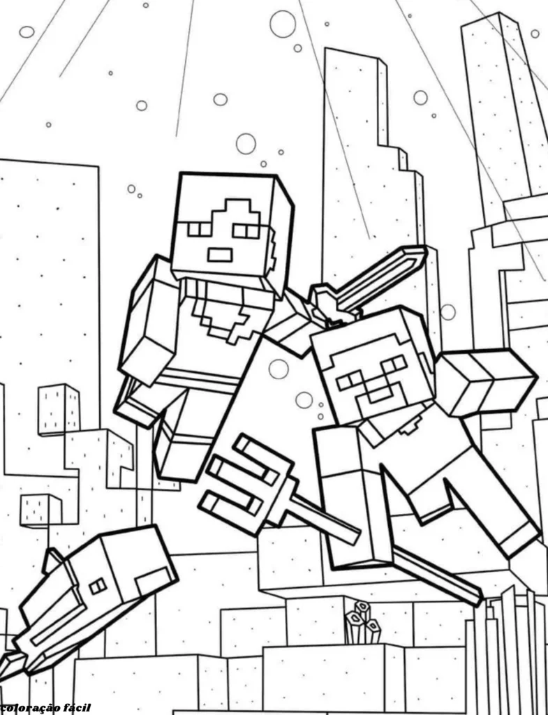 manicraft para colorir
