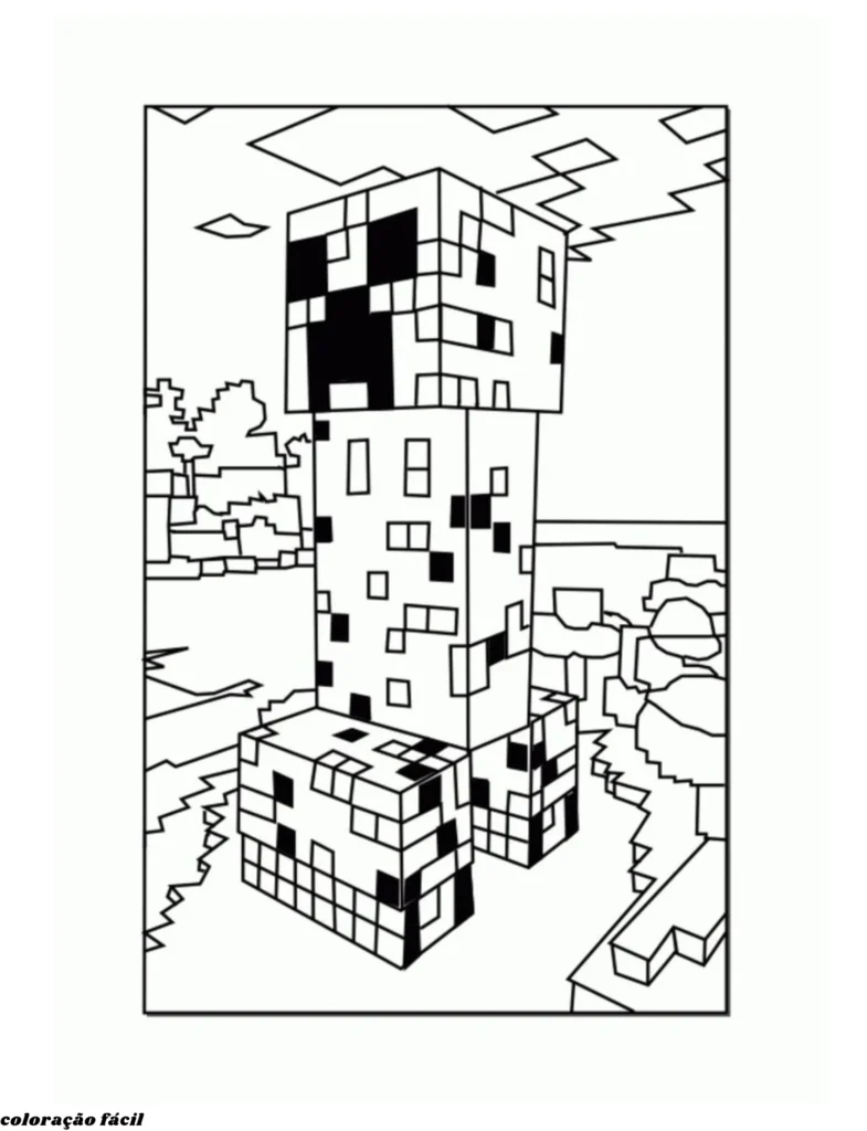 desenho do minecraft para imprimir