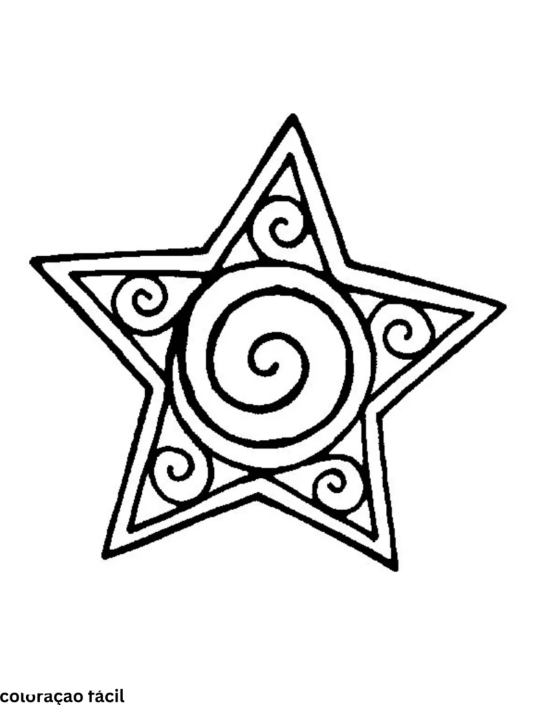 estrela desenho colorir