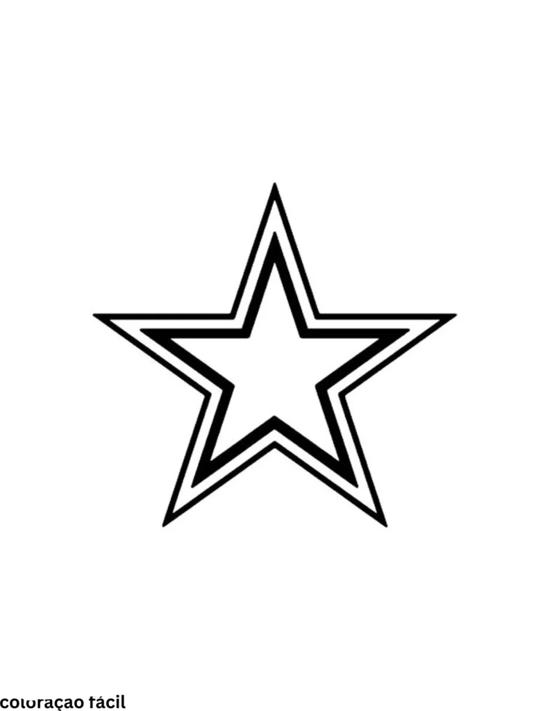 desenho de estrela para colorir e imprimir