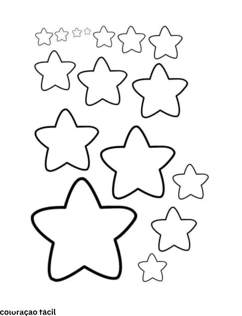 estrelinha para colorir