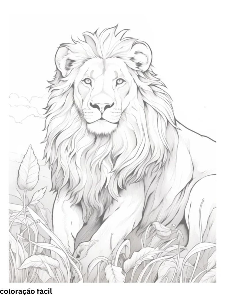 leao desenhos para colorir