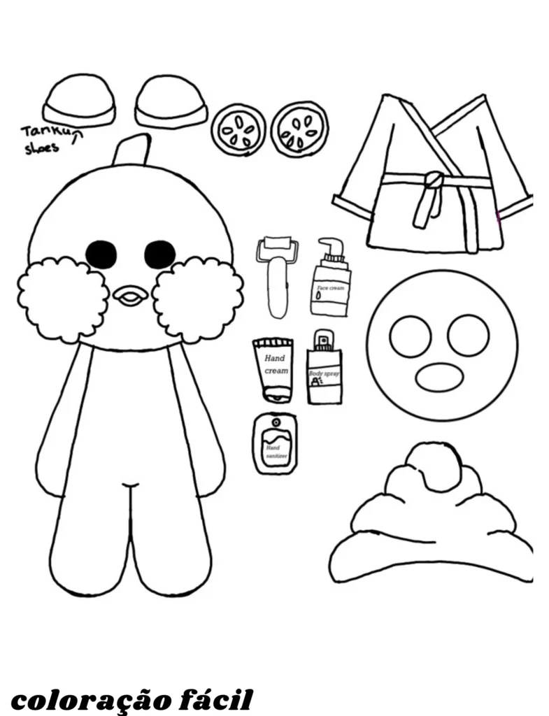 paper duck colorir