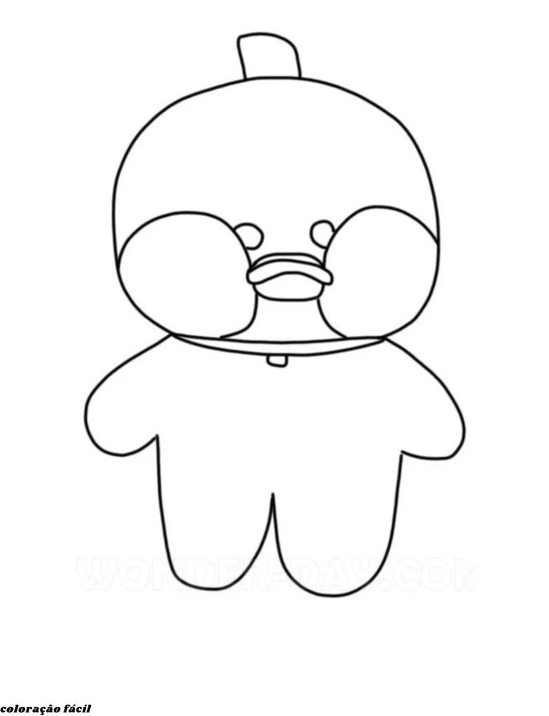 desenho para colorir paper duck