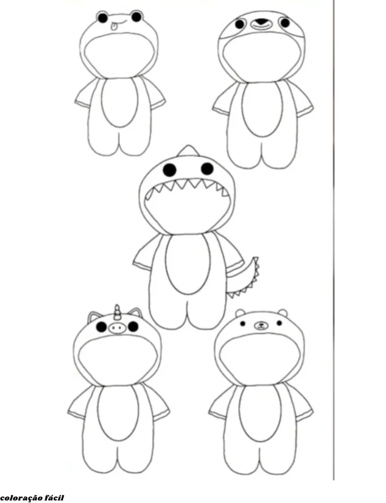 paper duck para colorir