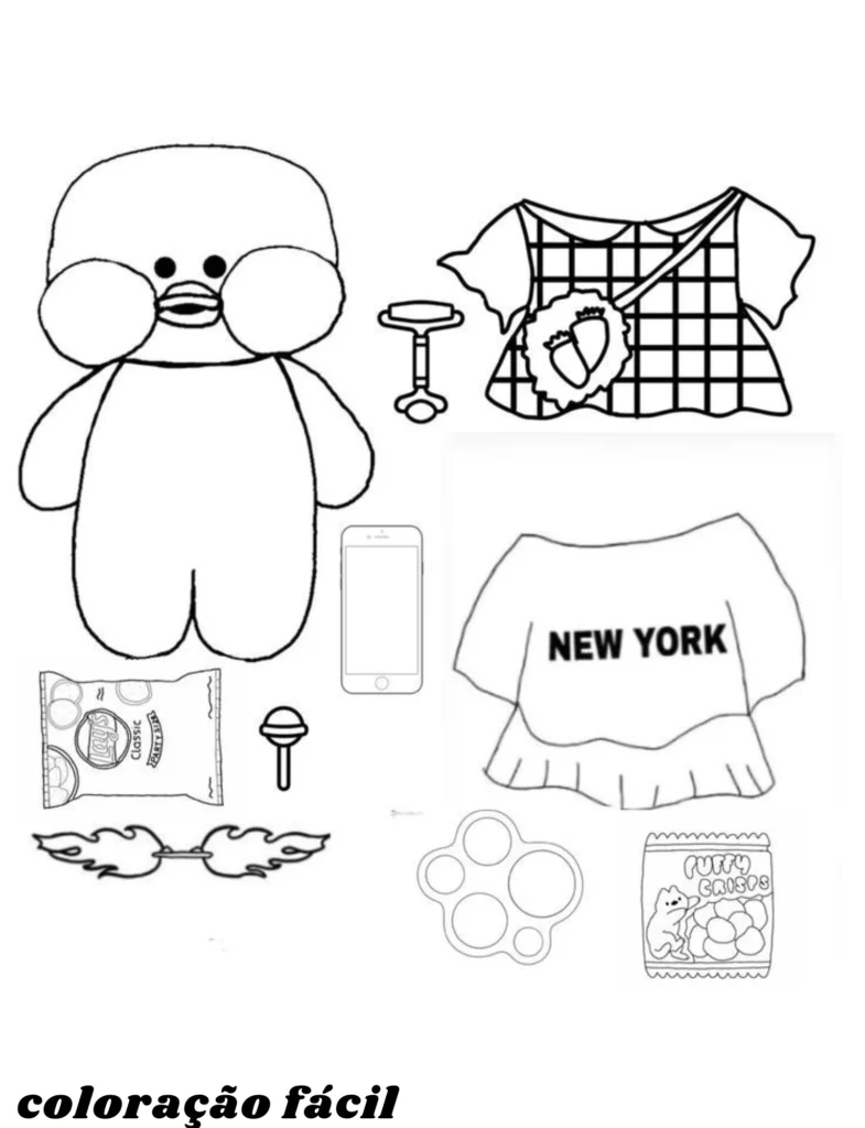 paper duck para imprimir e colorir