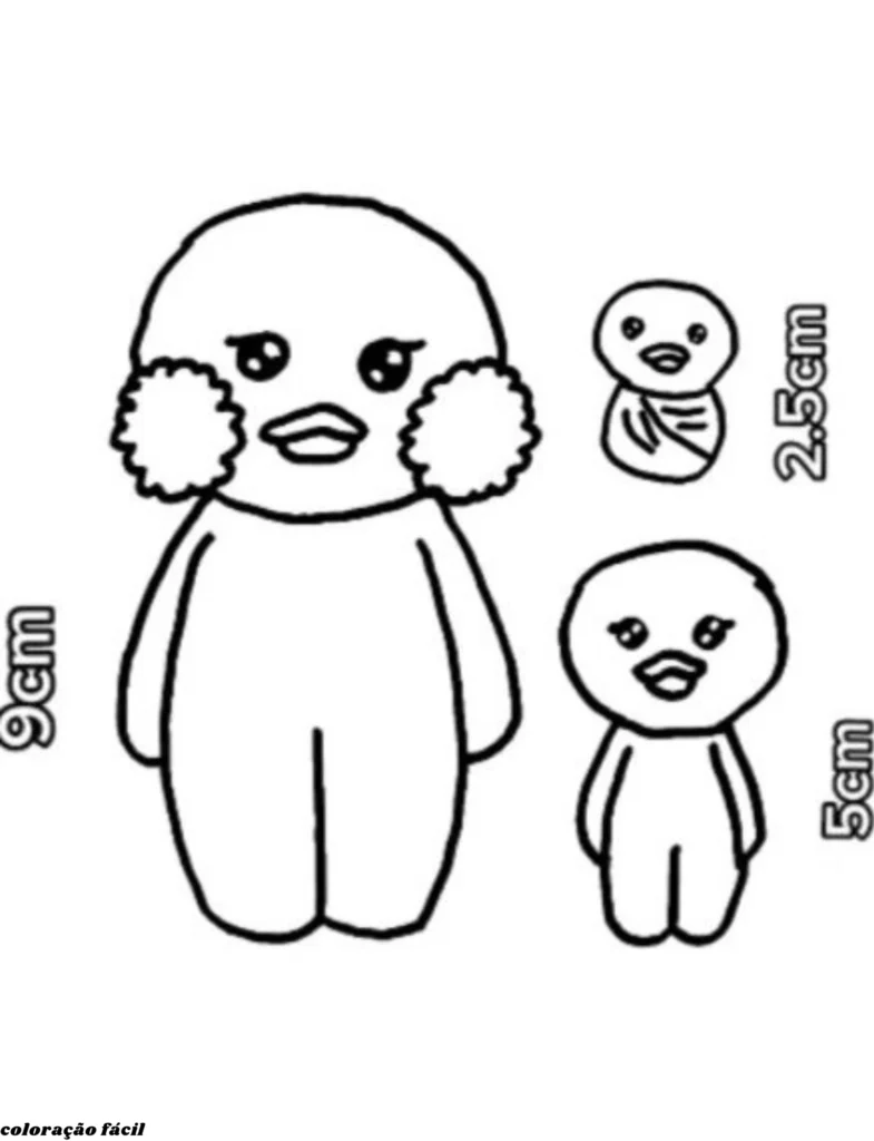 paper duck para colorir
