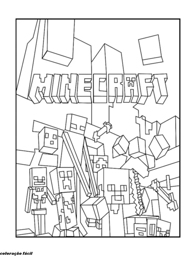 desenhos do minecraft para imprimir