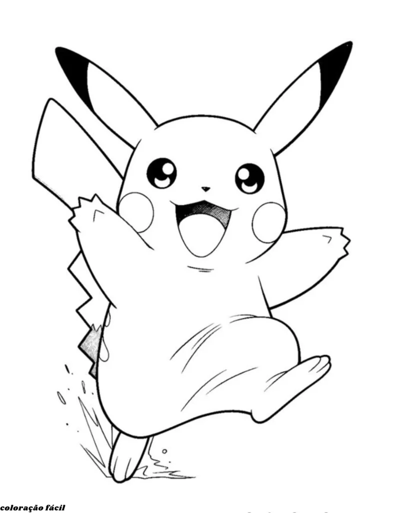 pikachu desenho para colorir