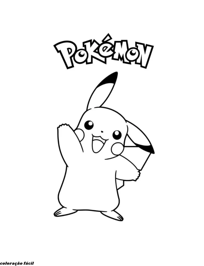 desenhos para colorir do pikachu