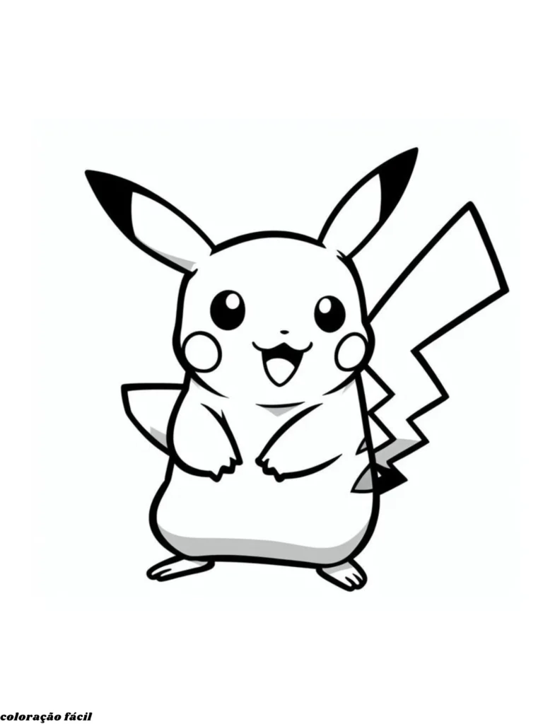 desenhos do pikachu para colorir