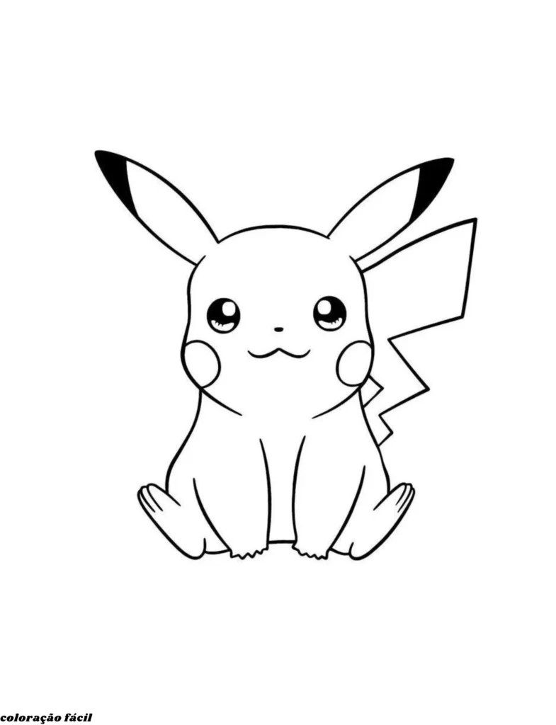 desenho do pikachu para pintar