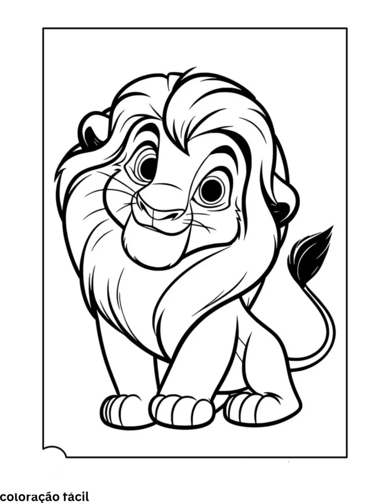 personagens do rei leão para colorir