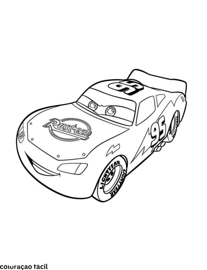 desenho para colorir mcqueen