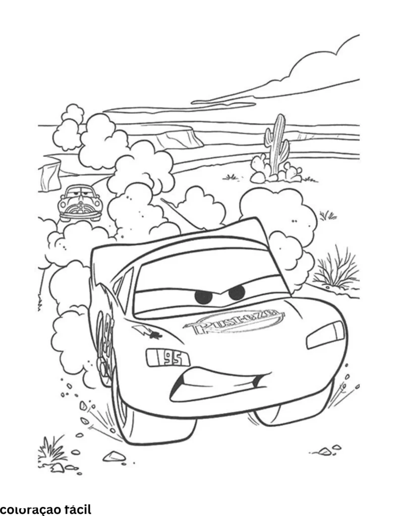 relampago mcqueen colorir