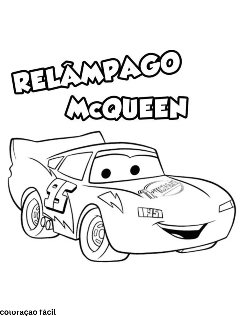 relampago mcqueen para colorir
