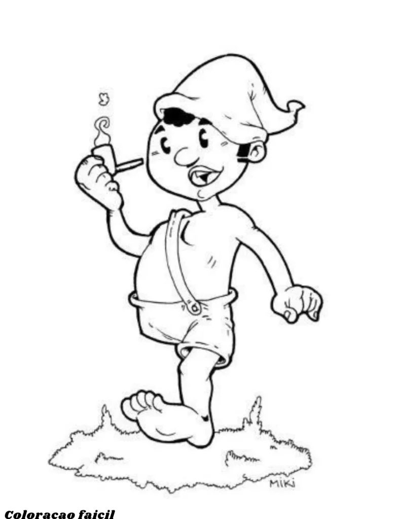 desenhos do saci para colorir