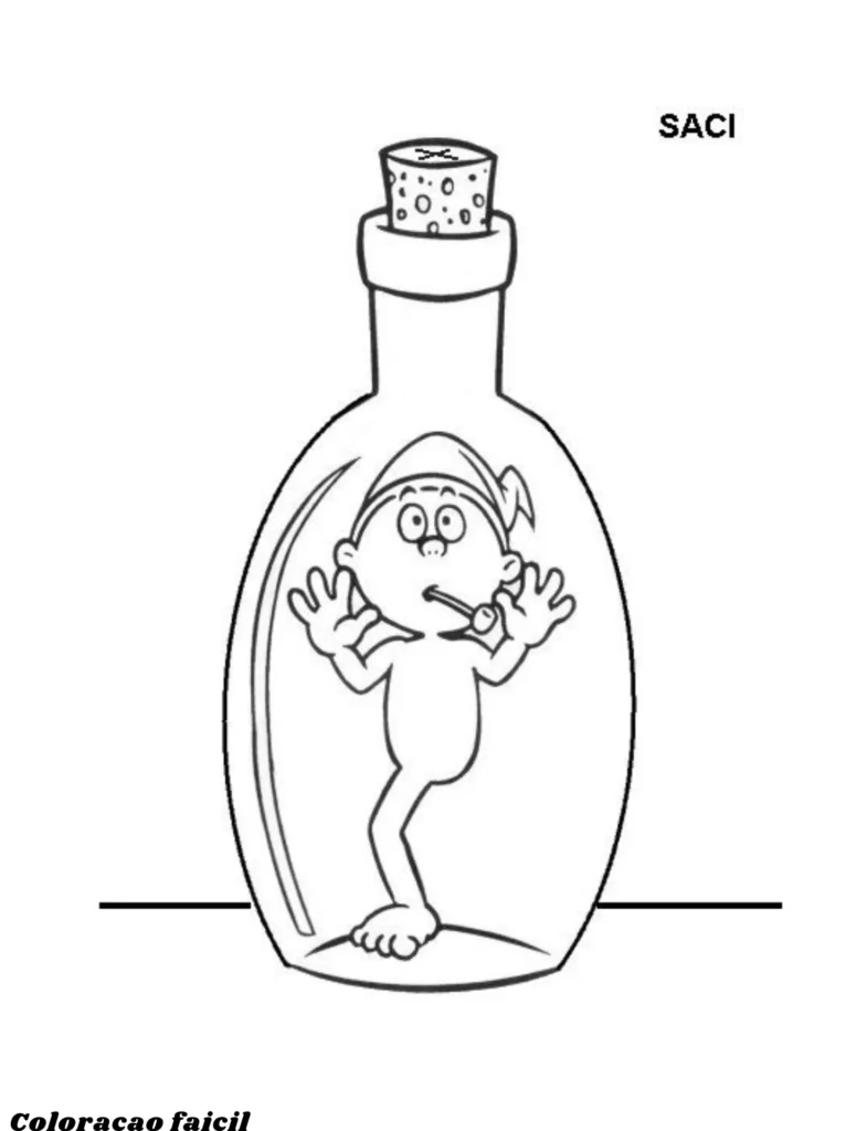 desenhos do saci para colorir