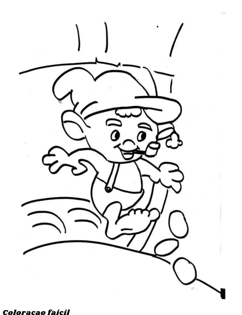desenho saci para colorir