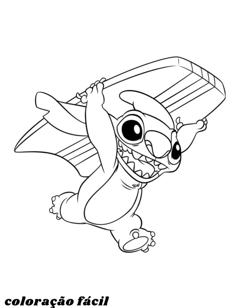 desenho para colorir stich