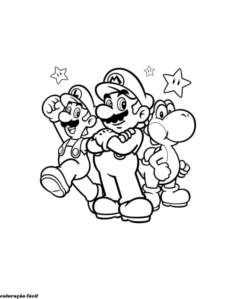 mario bros para colorir e imprimir