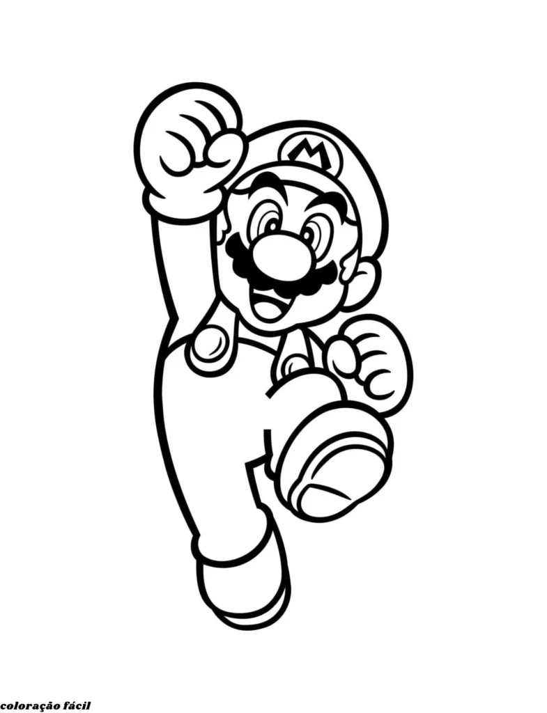 desenho do mario para pintar