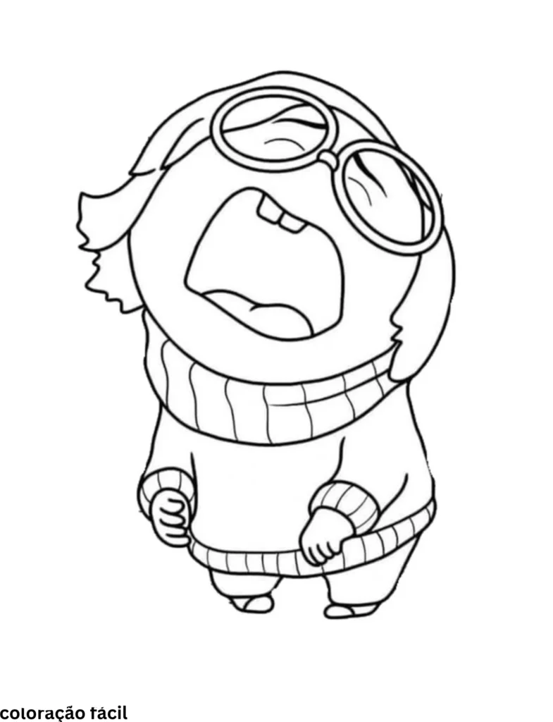 tristeza para colorir