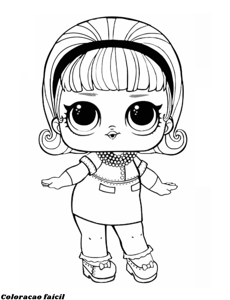 boneca lol para colorir
