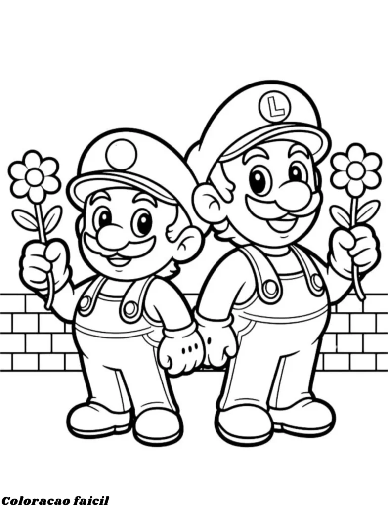 desenho do mario para imprimir colorido