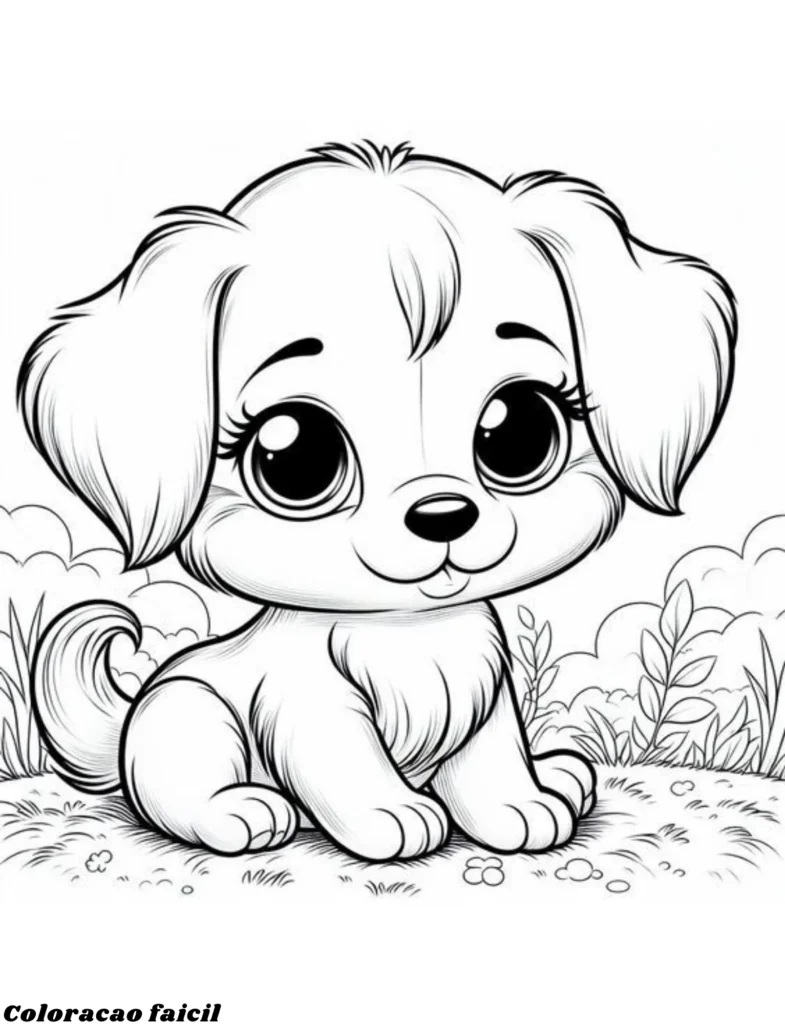 desenhos para colorir e imprimir cachorrinhos