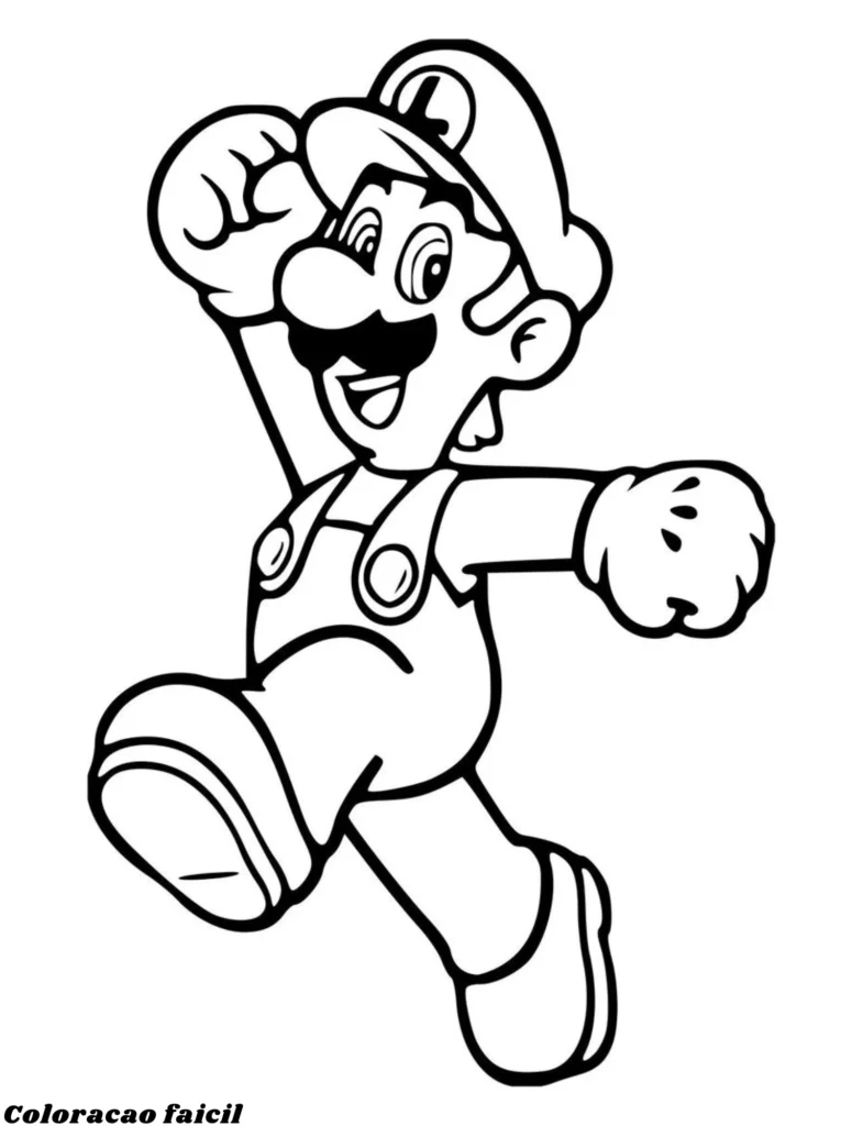 desenho para colorir mario e luigi