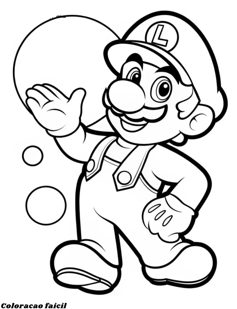 desenhos do mario bros para colorir