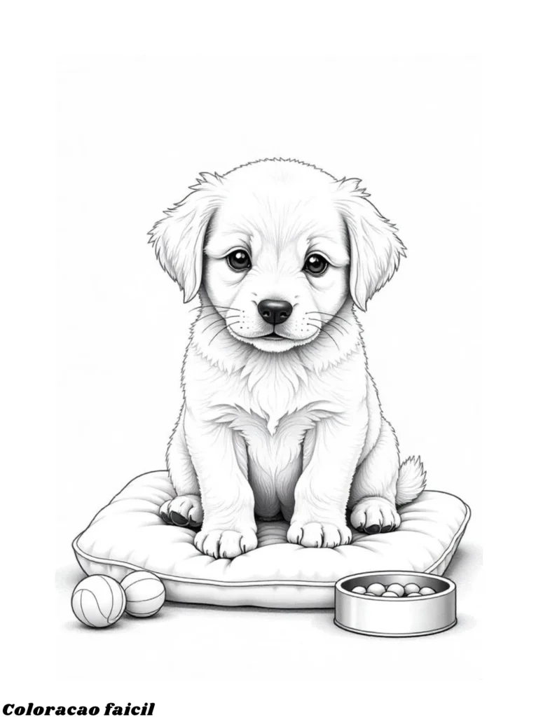 desenho para colorir de cachorros