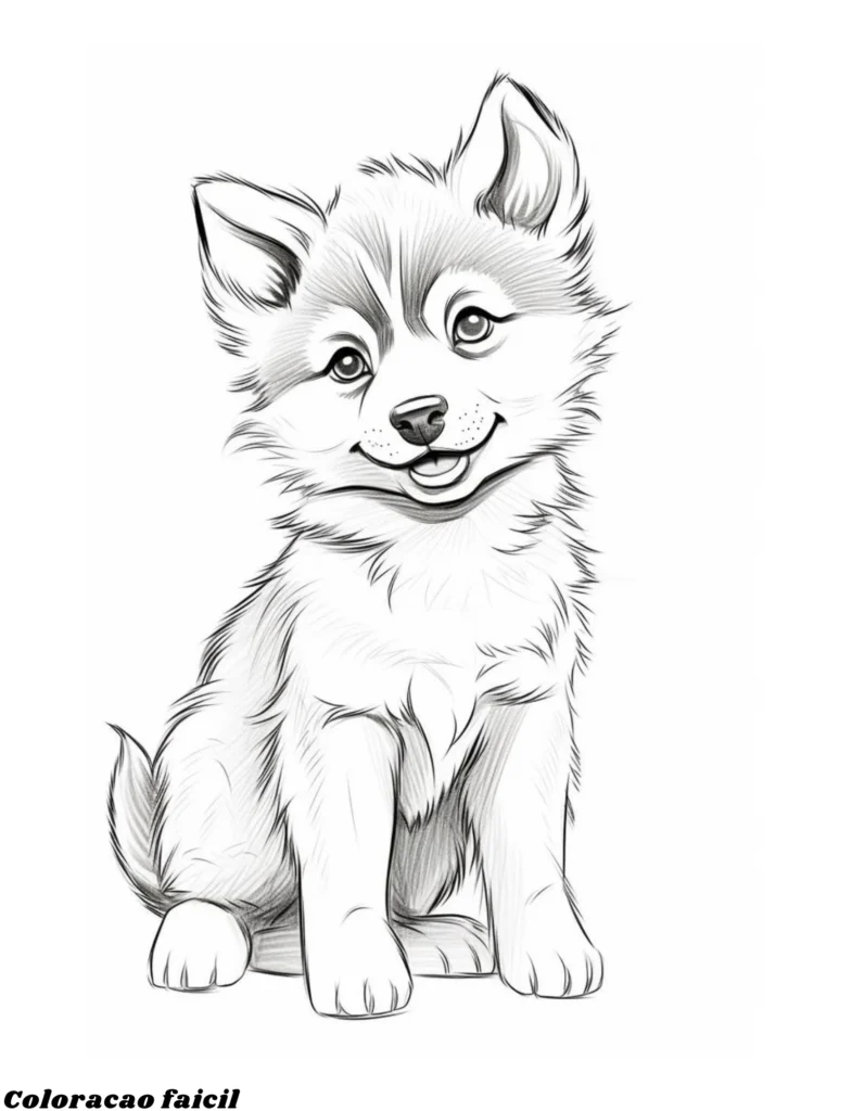 cachorrinho para colorir